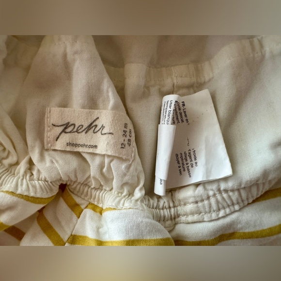 Pehr Striped Bucket Hat, Toddler Boy Girl, Yellow and White, 12-24 months - Picture 4 of 5